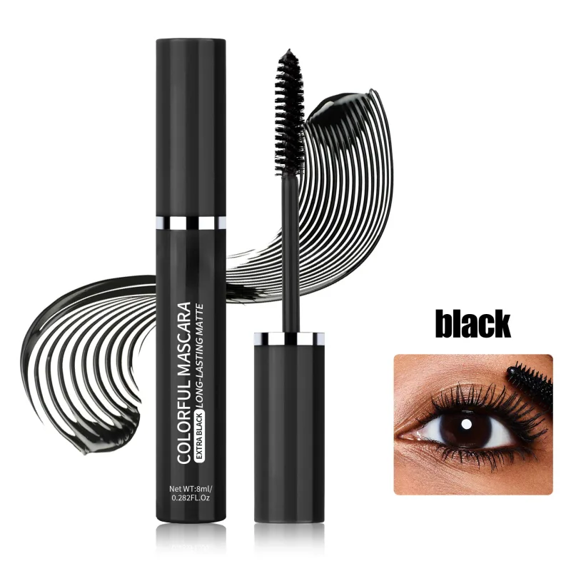 สีมาสคาร่าขนตาสีฟ้าสีชมพูสีเขียวที่มีสีสันมาสคาร่ากันน้ำ Charming Long Lasting Curling มาสคาร่า Eye แต่งหน้าคริสต์มาส — image 10