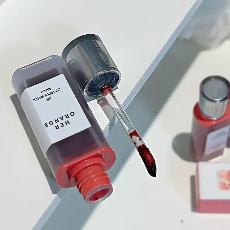Herorange brilho labial hidratante, textura aquosa, lábios de vidro rechonchudos, longa duração, não seco, maquiagem diária — image 6