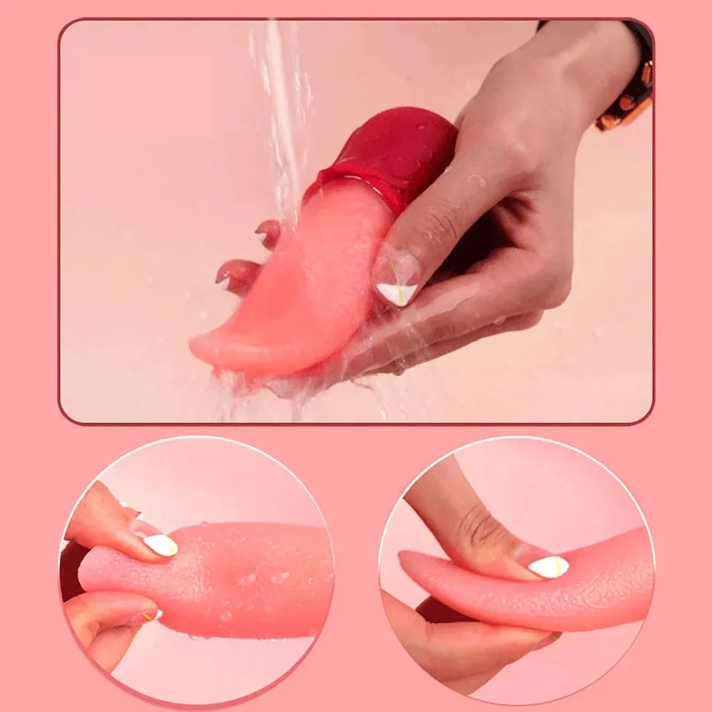 Realistic Licking Tongue Rose Vibrator for Women Nipples Clitoral Stimulation Vibrators Sex Toys for Adult Female Couples 18+ — image 4