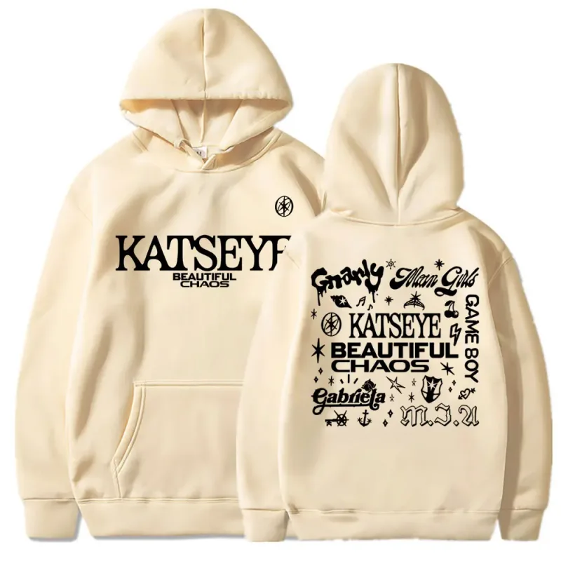 Kpop Katseye Güzel Kaos Albümü Turu Kapüşonlular Moda Retro Harajuku Erkek Kadın Spor Polar Büyük Boy Eşofman Streetwe... — image 10