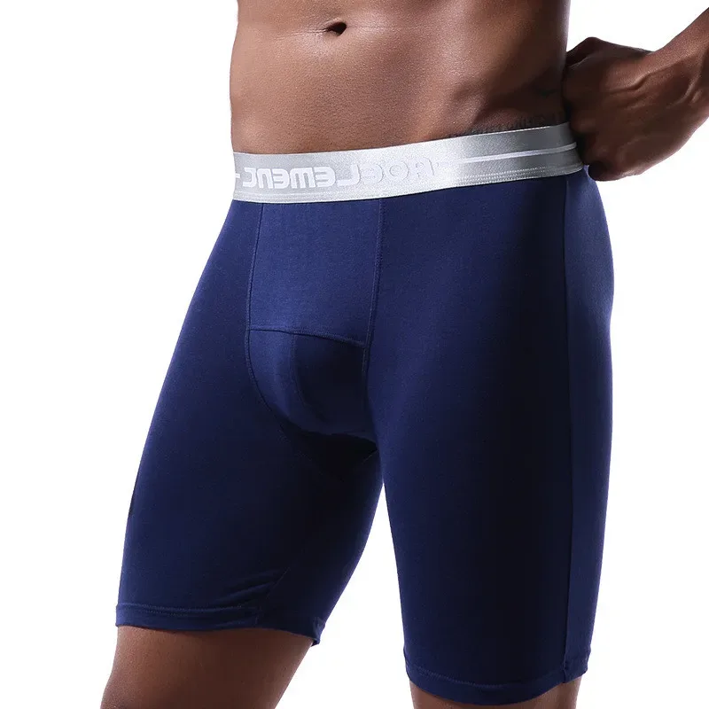 Tamanho grande XL-7XL boxers masculinos shorts modal roupa interior homem respirável bolsa calcinha meio longo perna cueca masculino cueca hombre — image 2