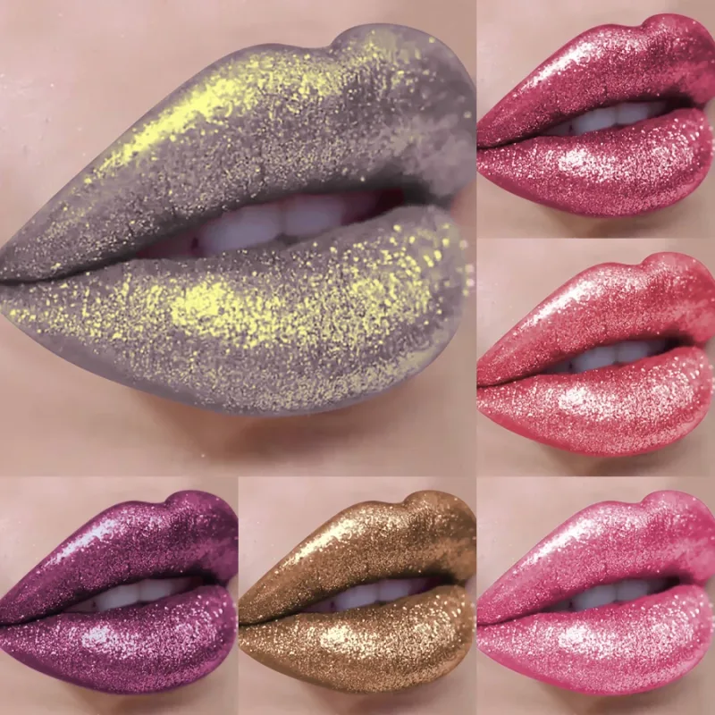18 barev Diamonds Glitter Lesk na rty Dlouhotrvající voděodolná tekutá rtěnka Perleťová zářivá barva rtů Jiskřivý make-up na rty Ženy — image 7
