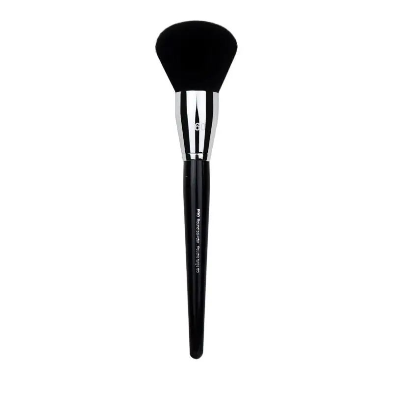 1 db Pro Round Powder sminkecset Beállítás Smink ecset Púder Kontúr szintetikus Haj Angled Foundation fa nyél