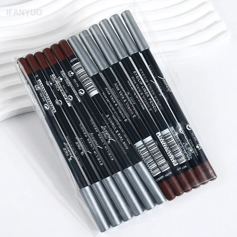 1/12Pc Waterproof Black Brown Eyeliner Pencils-Smudge-Proof Long-lasting Beginner-Friendly Smooth High Pigmented Punk Eye Makeup — image 6