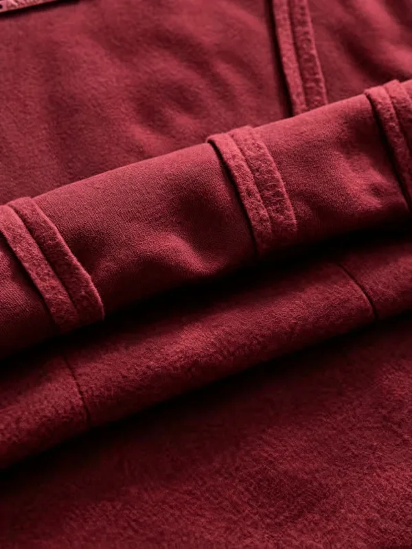 Striped solidcolor mens hooded sweatshirt with fleece forwarmth. Fashionable street casual loosefitting casual sweater with hood — image 10