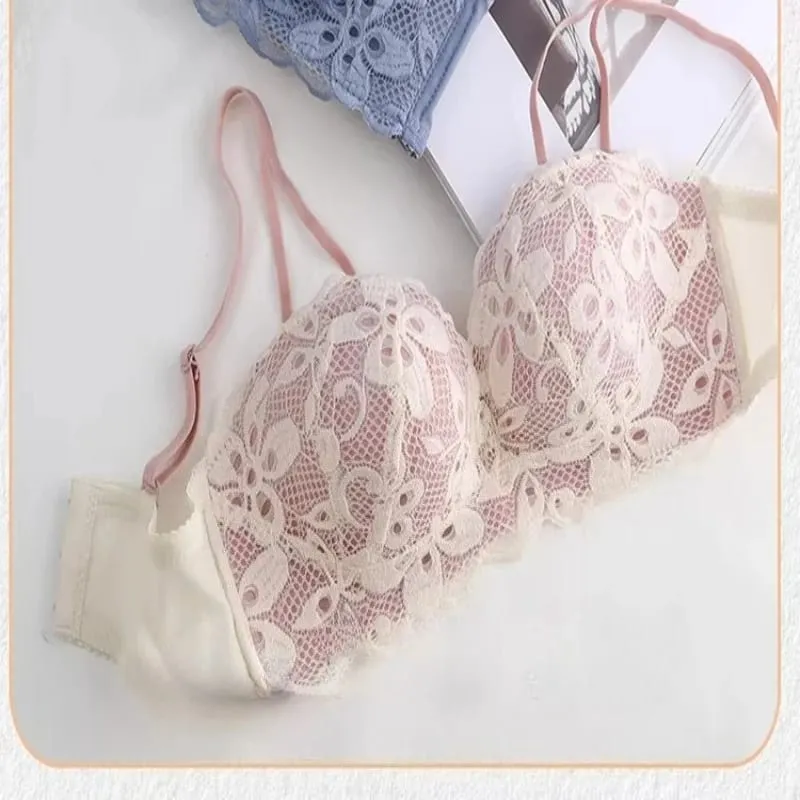 Conjunto de lencería push-up para mujer, sujetador ligero suave sin aros, soporte lateral, cómodo, Sexy, encaje excelente, ropa interior — image 7