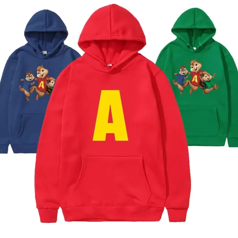 Alvin and The Chipmunks 2026 Fashion Unisex Casual Sportswear Men's Hoody Alvin Chipmunk Halloween Costume Women's Pullover Tops — image 2