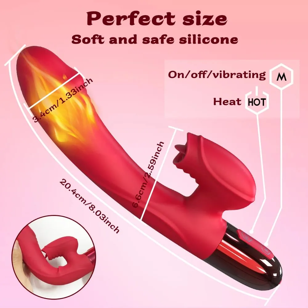 G-spot Vibrator for Women Clit Nipple Licking Clitoris Stimulator Adult Goods Sex Toys for Woman Couple Female Masturbation