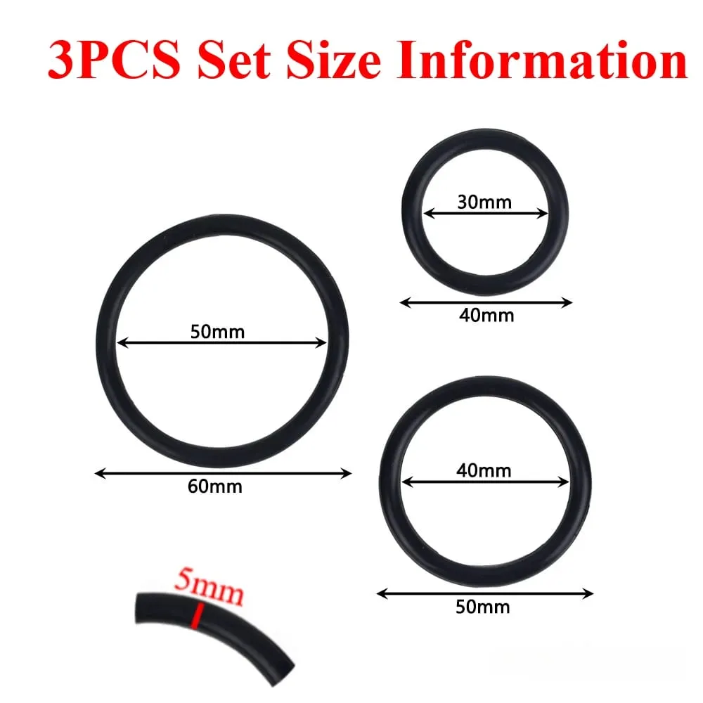 1/3pcs Soft Silicone Penis Locking Rings Sex Toys For Adult Men Delay Ejaculation Beginners Long Lasting Cock Ring for Male 18+ — image 5