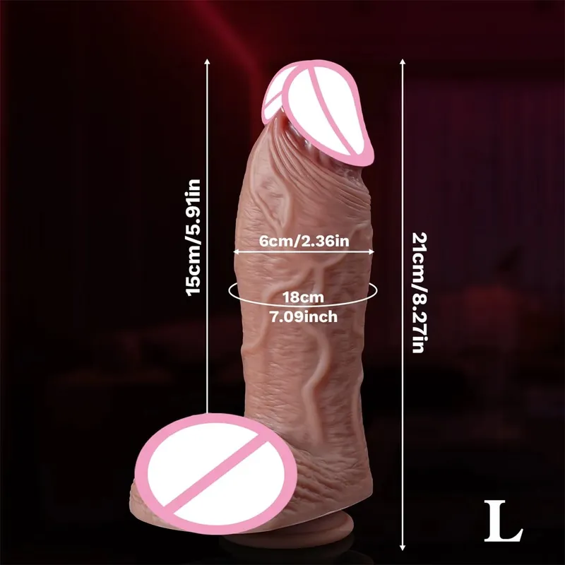 Supertjocka realistiska huddildos för anala enorma sexleksaker Silikon Kvinna Vagina Vuxen Onanist kuk Gay Big Dick Buttplug 18+