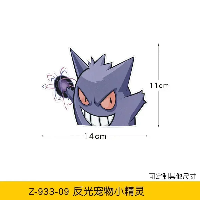 20 stylów Pokemon naklejki samochodowe Anime rysunek Pikachu Gengar Eevee Charmander urocza lalka z kreskówek kreatywna naklejka urodziny prezenty — image 16