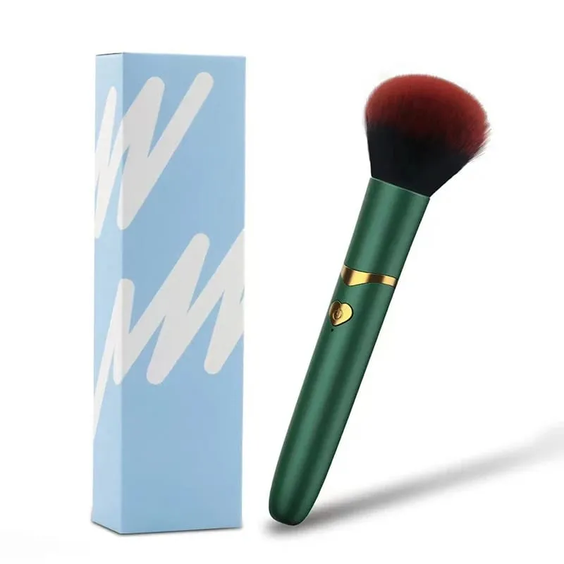 [MP]2-i-1 elektrisk foundationbørste Vibrationsmakeupbørste Multifunktion Blød Fluffy Bærbar Genopladelig Detail Makeup Værktøj