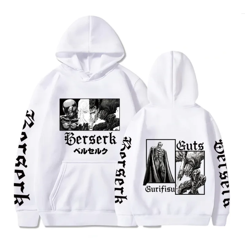 Berserk Rits Hoodies Mannen Vrouwen Lange Mouw Sweatshirt Fleece Oversized Jassen Grappige Berserk Japanse Anime Streetwear — image 33