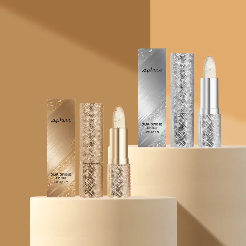 Gincu Berubah Warna Lutsinar Kalis Air Tahan Lama Pelembap Kristal Jeli Mutiara Membaiki Lip Balm Kosmetik