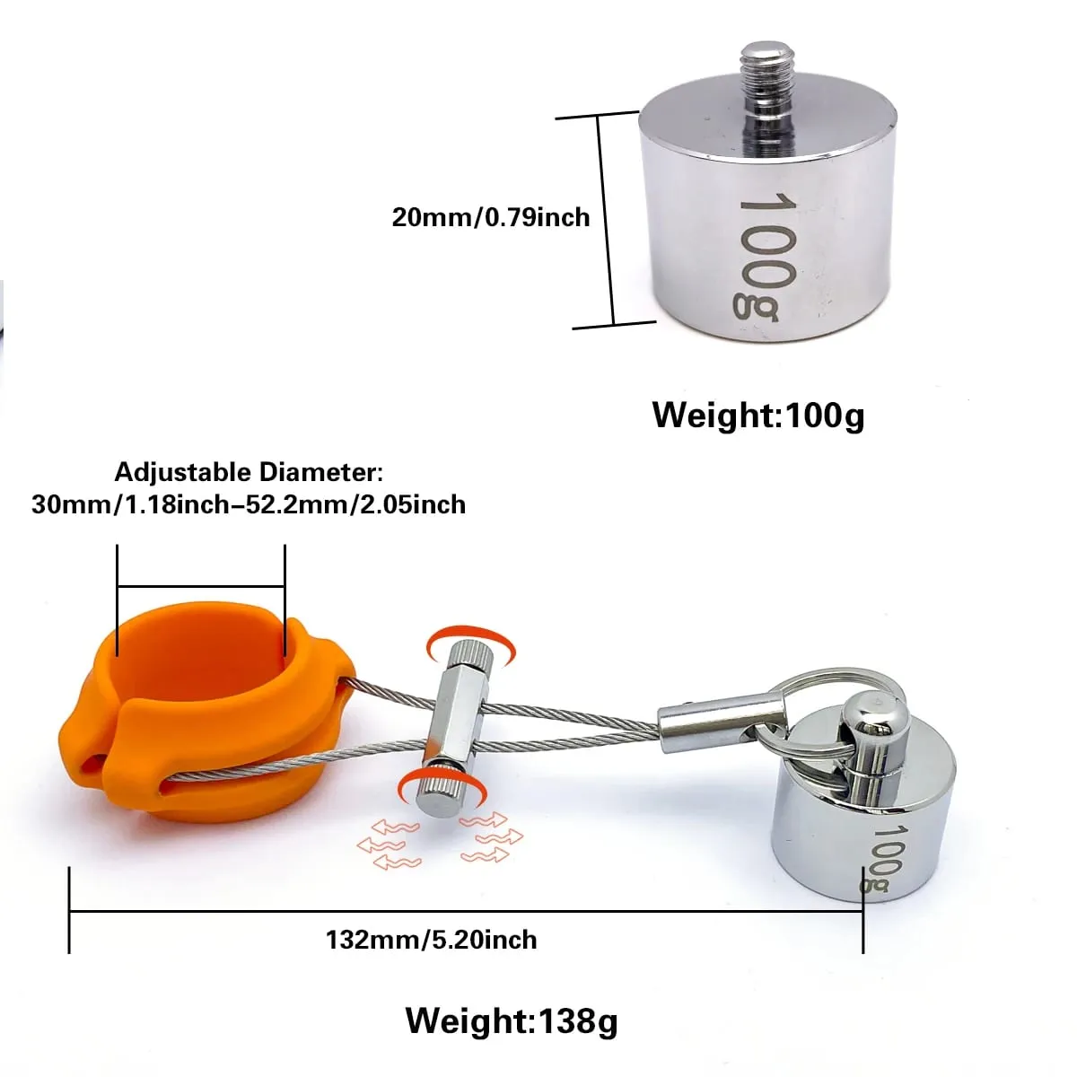 Entrenador de pene, ejercicio de soporte de peso para testículos, peso ajustable, entrenamiento de fuerza, juguete sexual, juguetes para hombres adultos — image 4