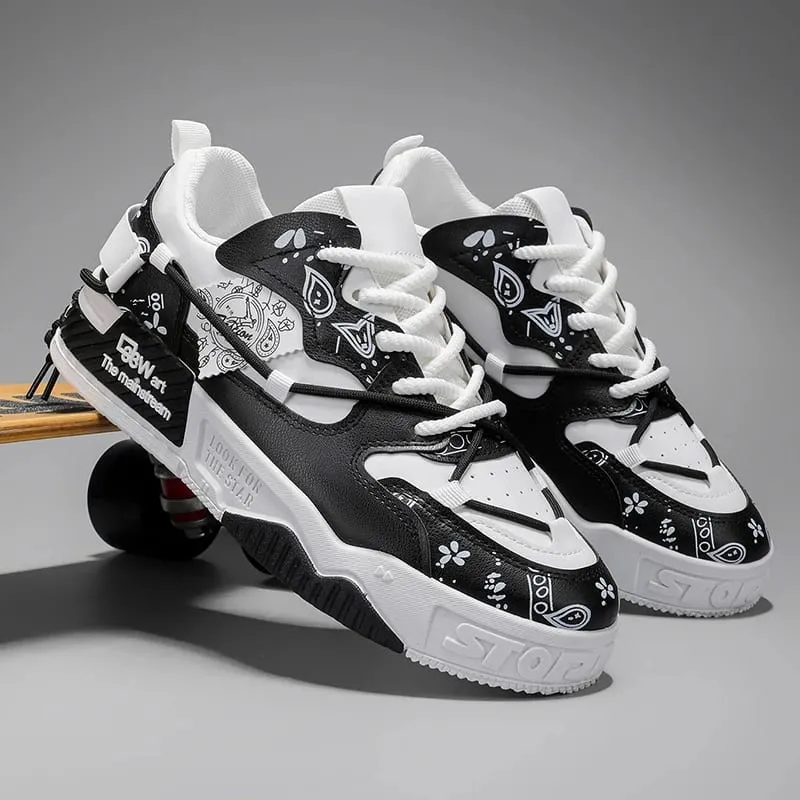 Sneakers Outdoor Sports Men's Lace-up Fitness Skate Shoes Casual Basketball Shoes Comfortable Soft Sole Large Size — image 3