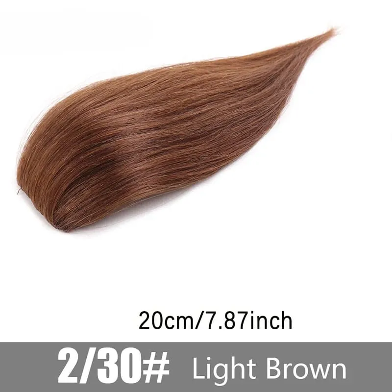 Wig synthetic pad hair piece 20cm 30cm two card one-piece pad hair root increase quantity hair extensions — image 9