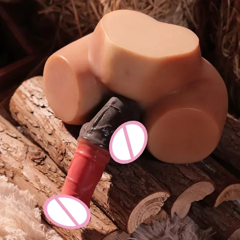 CLM Imitation of Real and Fake Dildo New Product Cow Buttocks Strap Penis Vagina Anus Dual Channel Couple Sex Masturbator — image 5