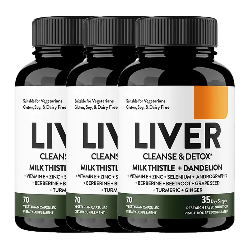 Liver Cleanse Support - Milk Thistle Supplement Herbal Liver Support for Digestion & Immune Health - Gluten-Free 70 Capsules — image 9