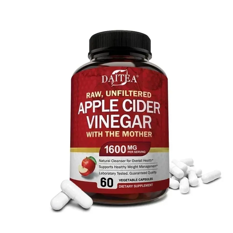 Jablečný ocet 1600 mg s matkou pro zdravé zažívání Hubnutí a energii — image 9