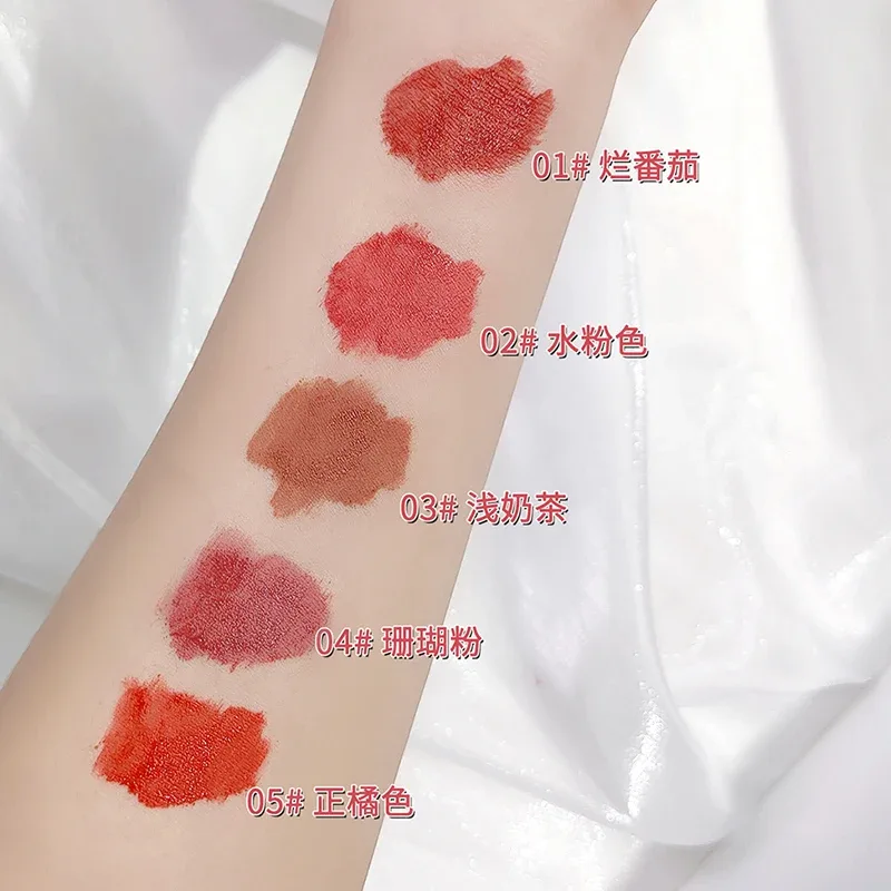 5 色唇彩化妝套裝防水液體唇膏霧面持久絲絨唇泥性感紅色時尚唇彩化妝品 — image 6