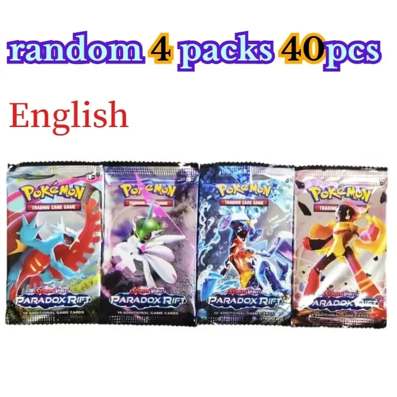zábava 40 kusů Pokemon Card Pack 4 sady Sun Moon Violet 151 Angličtina Sběratelské karty Sběratelské hračky Halloween Dárek Fantasy Sci-Fi — image 15