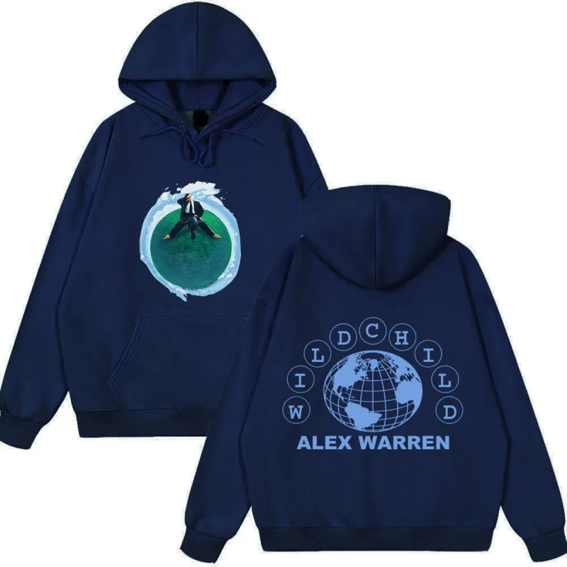 Alex Warren Album Wild child tour 2026 Merch hoodie Men Women Fashion pullover Long sleeves Loose Casual Vintage sweatshirts — image 6