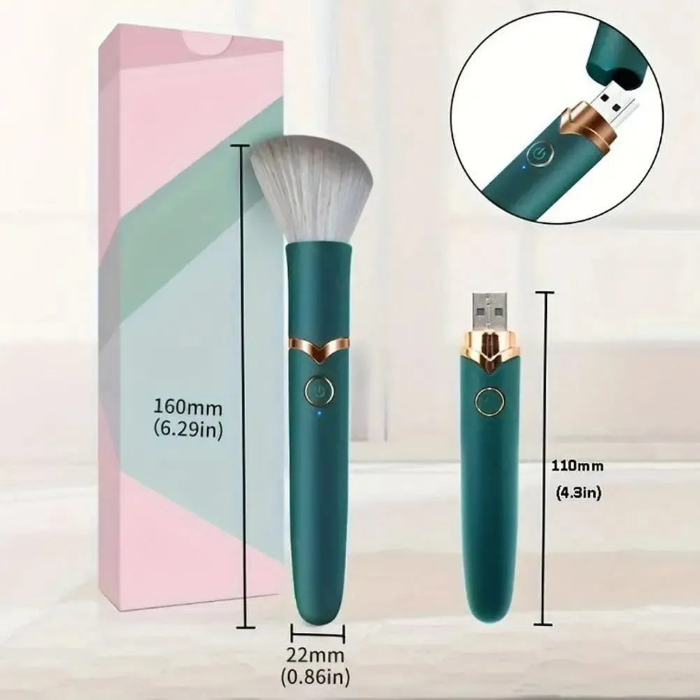全新電動化妝刷振動腮紅刷無瑕粉底混合工具臉部按摩器和美容產品