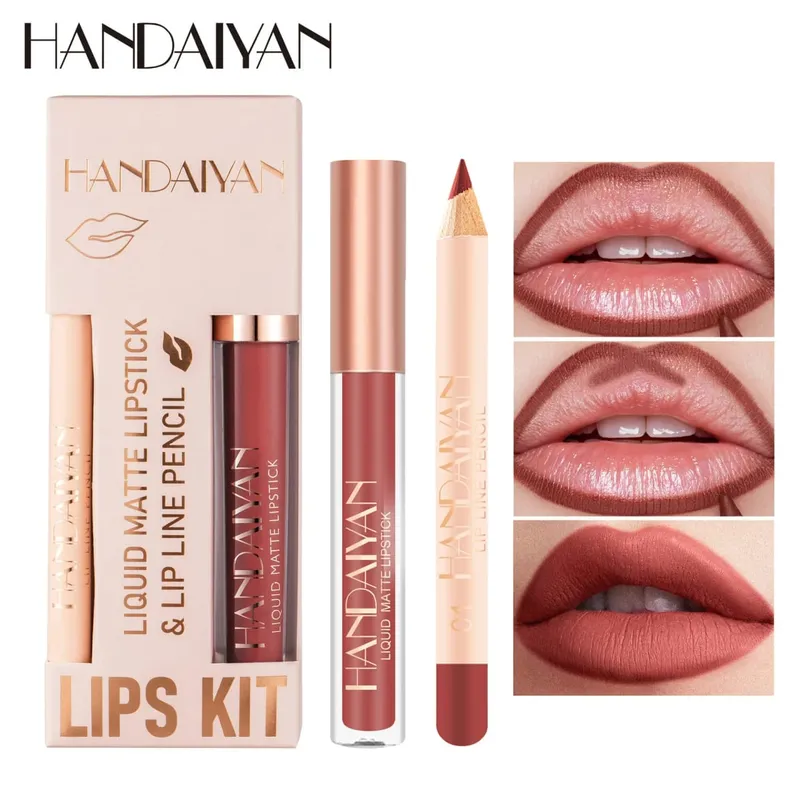 Women's 2-in-1 Lipstick Set with Lip Lin