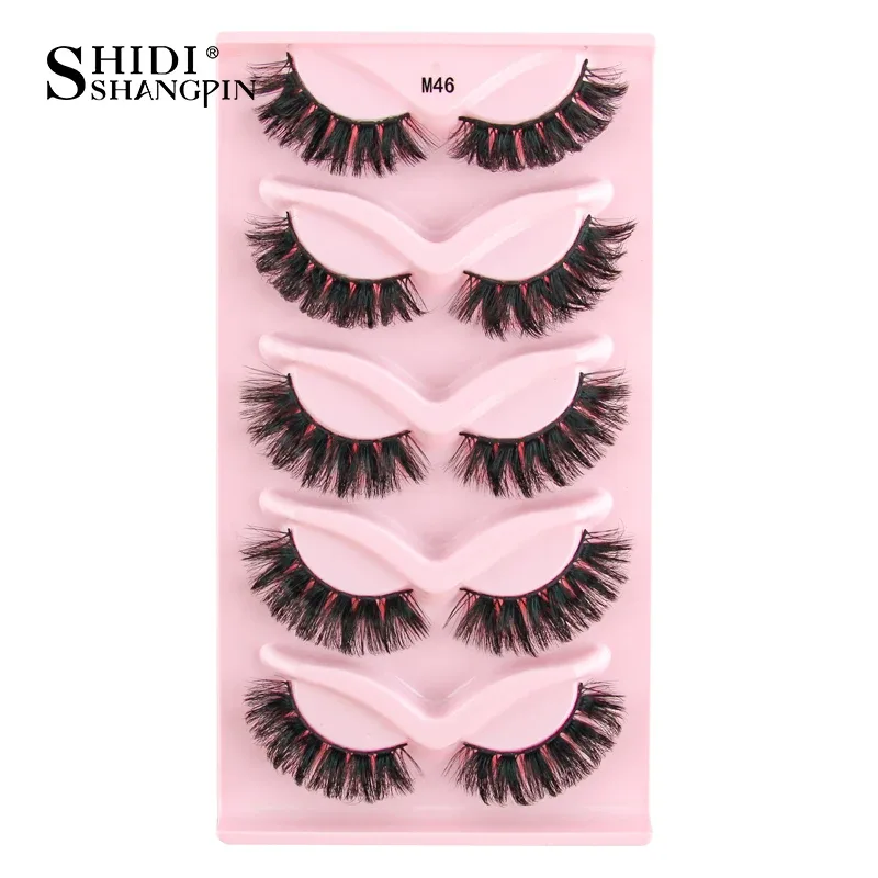 하프 속눈썹 고양이 눈 속눈썹 3D 자연 날개 끝 눈 길쭉한 속눈썹 여우 눈 속눈썹 가짜 밍크 속눈썹 메이크업 — image 33