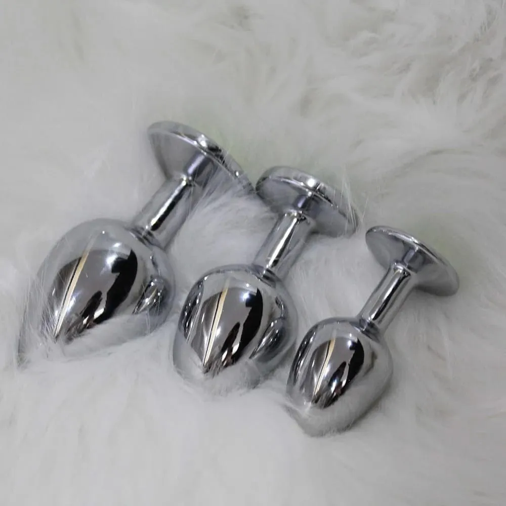 S/M/L Metal Anal Plug Butt Plug Sex Toy Butt Toy for Women Men Couples Gay Adult Game Masturbation Anal Diamond Sex Shop — image 3