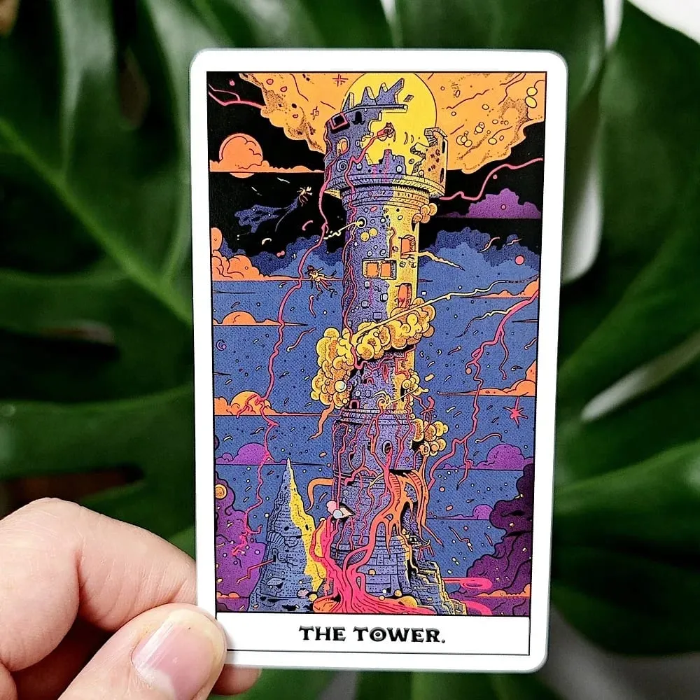 Phantom Tarot Deck 10.3*6cm 78 Colorful Tarot Cards Based on Rider Waite System — image 5