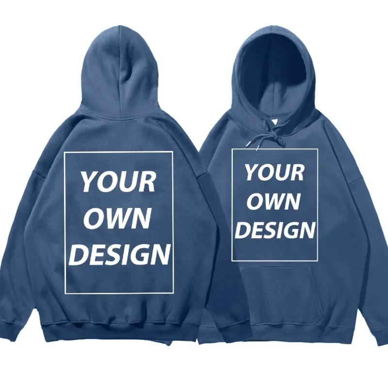 Cetakan DIY Tersuai Lelaki Wanita Hoodies Musim Gugur Musim Sejuk Kasual Pullover Klasik Pakaian Jalanan Selesa Mudah Pakaian Sukan Lembut Hangat