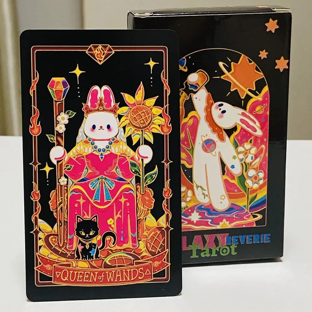 Galaxy Reverie Tarotkort 78 stk. søde tarotkort med kanin-tema Vent brætspil — image 1