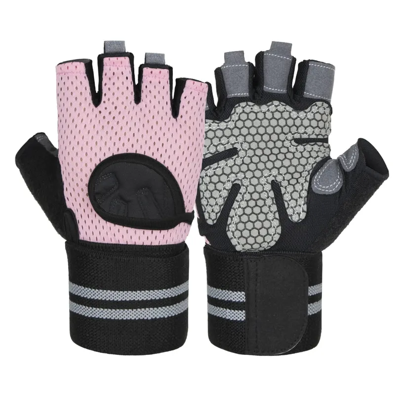 Anti Slip Shock Breathable Half Finger Gloves Breathable Cycling Gloves Fitness Gym Bodybuilding Crossfit Exercise Sports Gloves — image 11