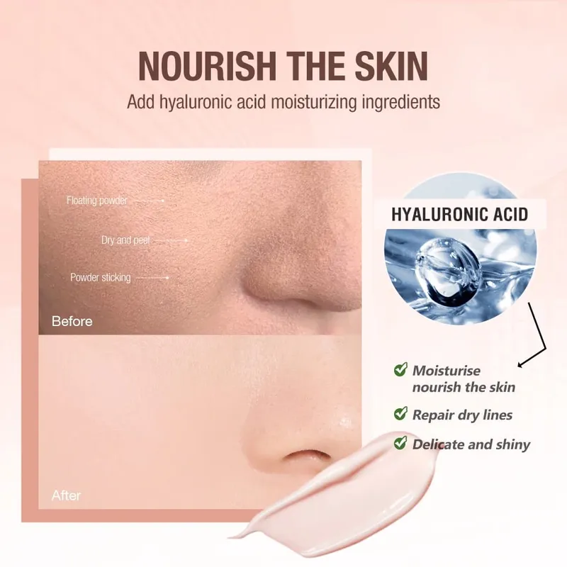 O.TWO.O Juego de 2 piezas de maquillaje, lápiz labial múltiple, colorete en barra, base de maquillaje facial, Control de aceite, maquillaje ligero impermeable para mujeres