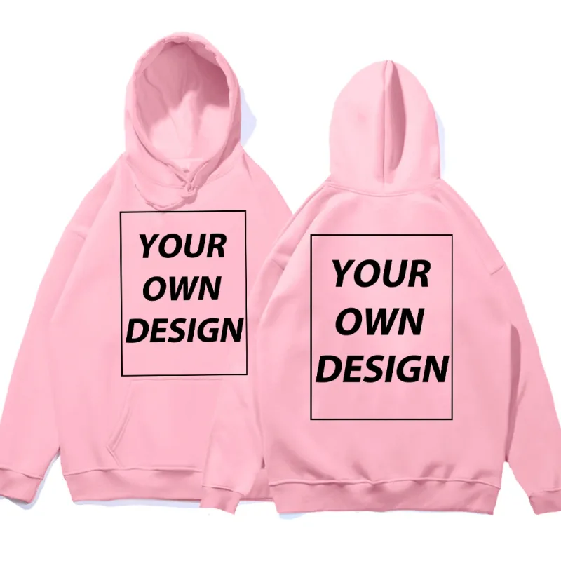 Cetakan DIY Tersuai Lelaki Wanita Hoodies Musim Gugur Musim Sejuk Kasual Pullover Klasik Pakaian Jalanan Selesa Mudah Pakaian Sukan Lembut Hangat