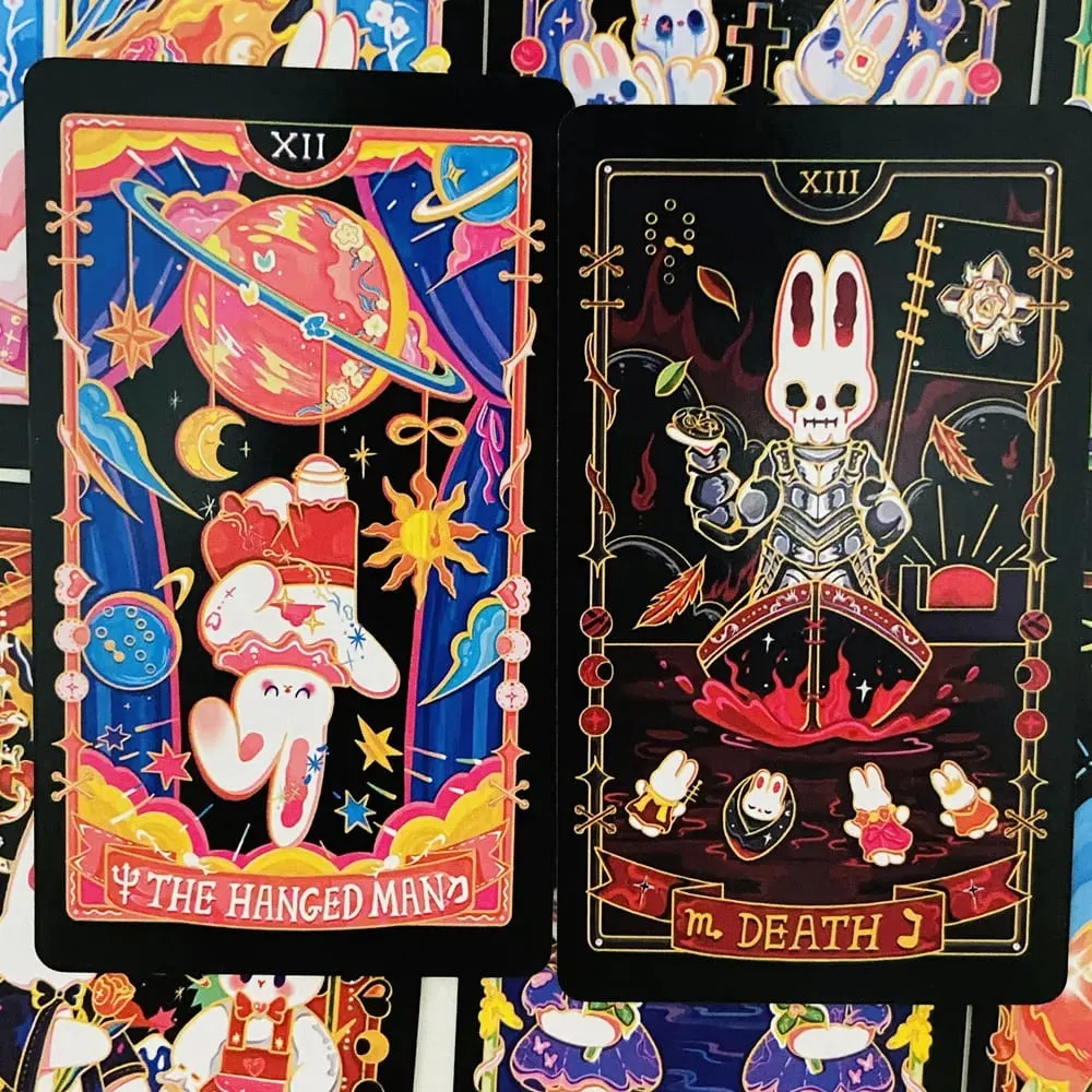 Galaxy Reverie Tarotkort 78 stk. søde tarotkort med kanin-tema Vent brætspil — image 6