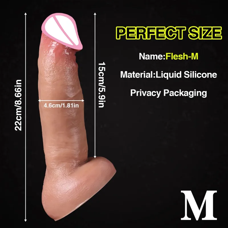 Levné Soft Skin Feel Realistic Husté dildo Gay masturbátory Silikon Dick Velká přísavka Penis Anální kolík Sexuální hračka pro muže Ženy — image 11