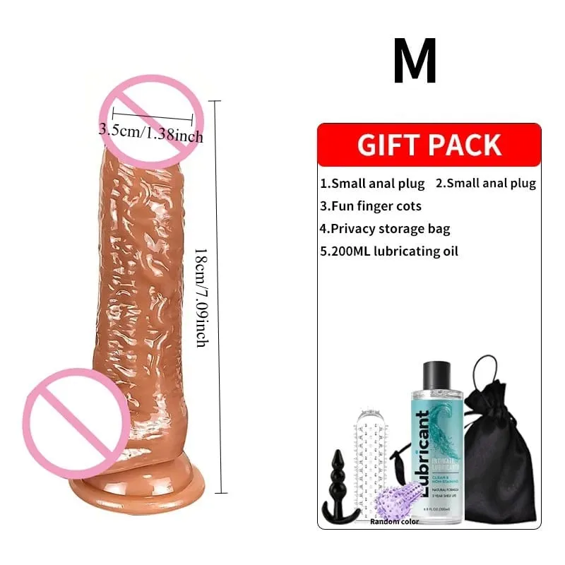 Realistiska mjuka dildos med stark sugkopp Onani Stor G-punkt Dildosexleksak Lämplig för kvinnor och par Vagina Anal Stimulator Vuxna Sexleksaker för kvinnor Erotisk dildo Penis Analplugg Kvinna Män Penis Vuxen Spel Nybörjare Anal Dil — image 10