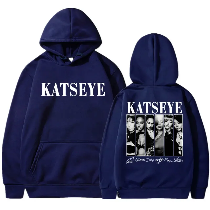 限定 Kpop Katseye プリントパーカーヴィンテージトレンディ男性女性 Y2k パーカートレーナーフリース特大トラックスーツストリートファンギフト — image 4