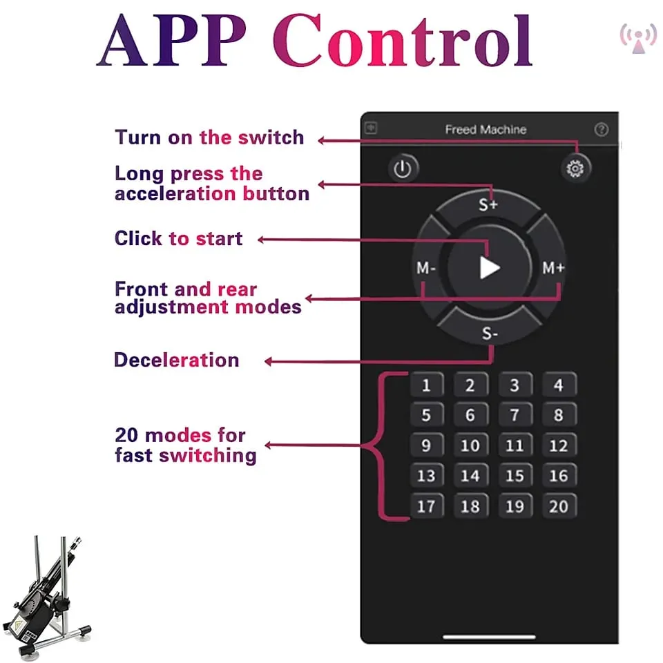 Remote & APP Control Sex Machine With DIldo and Vac U Lock for Man and Women 20 Modes Stable Love Machine Silent Vibrator