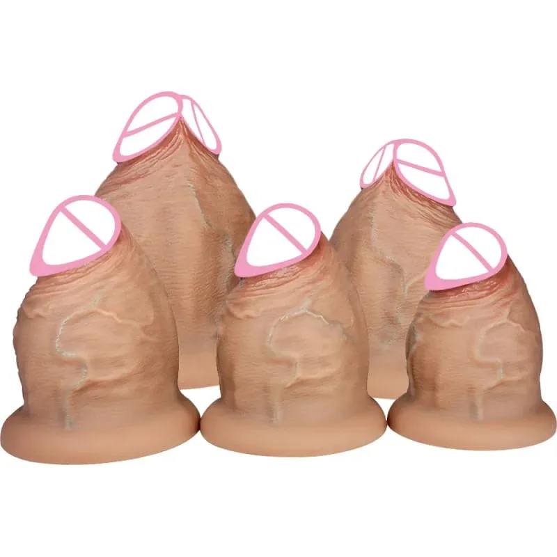 5 Sizes Silicone Dildos Butt Plug Thick Anal Plug Realistic Huge Thick Dildo With Suction Cup Adults Toys Sex Toys For Women Man — image 1