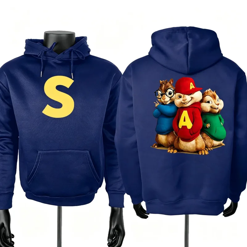 Alvin and The Chipmunks 2026 Fashion Unisex Casual Sportswear Men's Hoody Alvin Chipmunk Halloween Costume Women's Pullover Tops — image 5