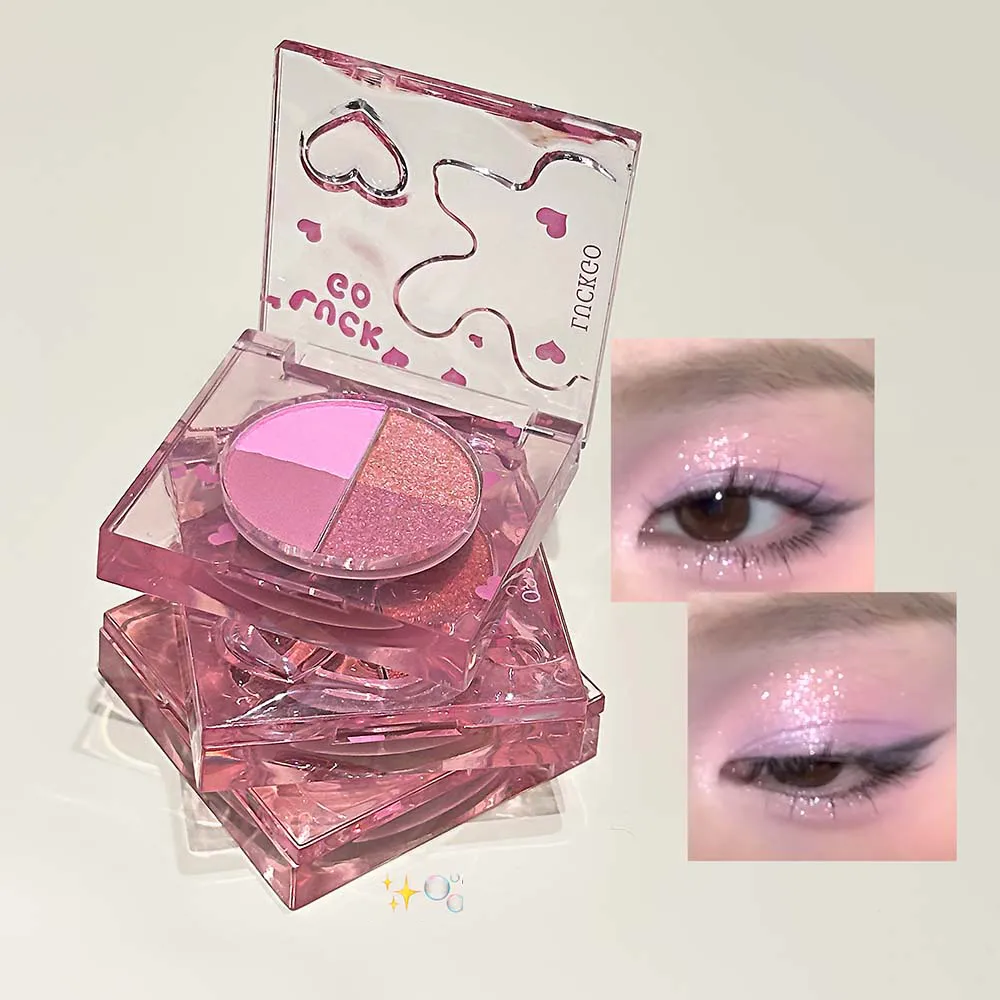 Fire-farvet Diamond Glitter Øjenskygge Palette Mini Pink Orange Mat Shimmer Øjenskygge Øjenpigmenter Highlighter Makeup Kosmetik — image 4