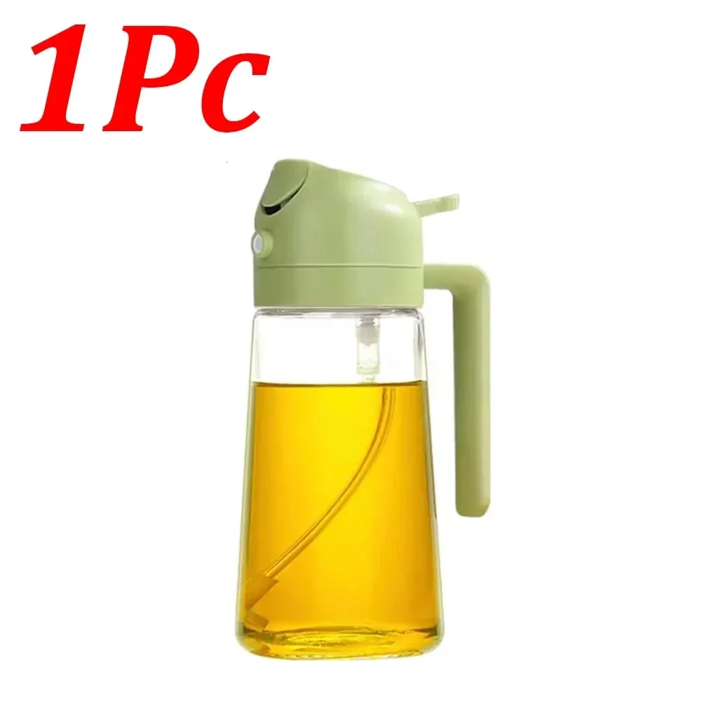1-4Pcs 500ml 2in1 Oil Sprayer Plastic Cooking Olive Oil Sprayer Baking Oil Spray for Kitchen Air Fryer Baking Salad Grilling BBQ