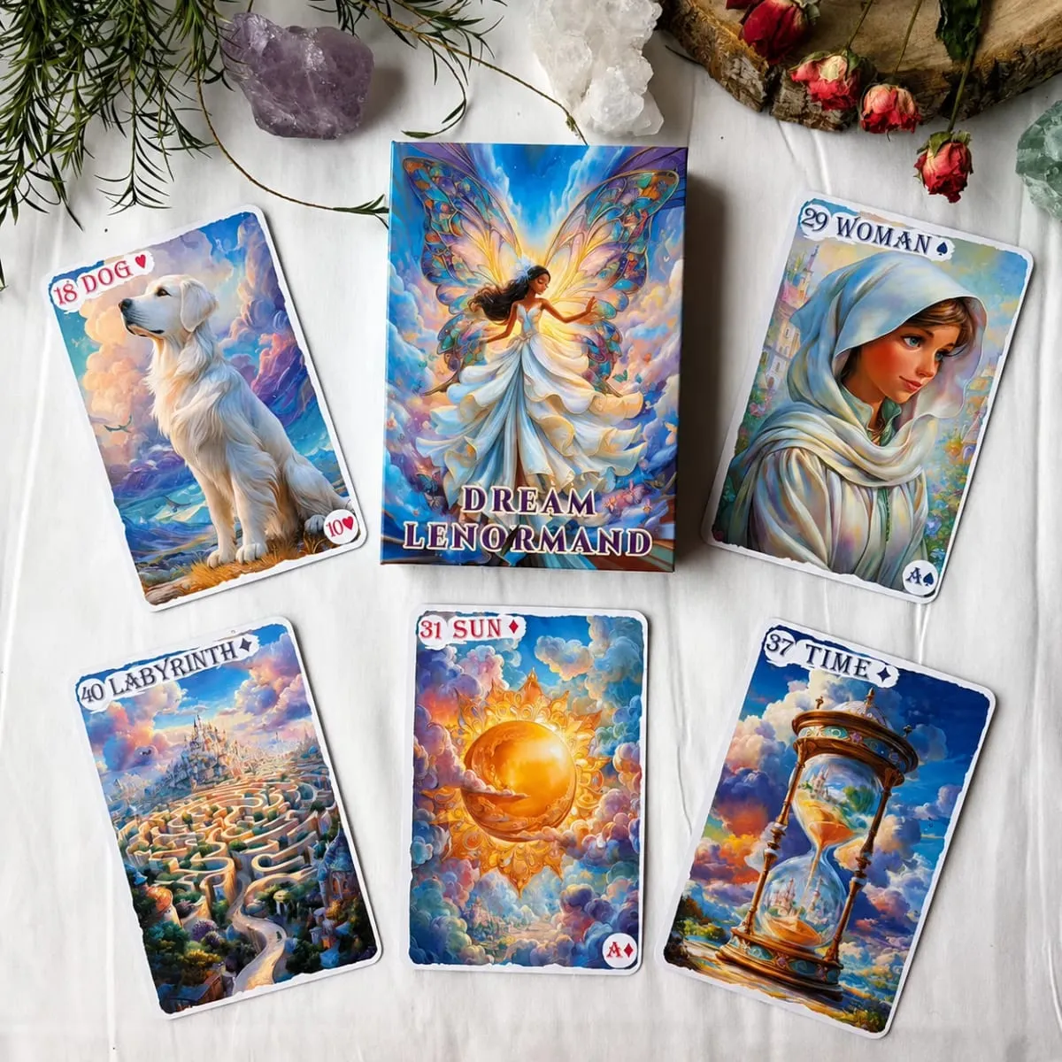 Fantasy Fairy Lenormand Tarot | 42-Card Expanded Lenormand Deck | Perfect for Beginners | Includes Digital Guidebook — image 3