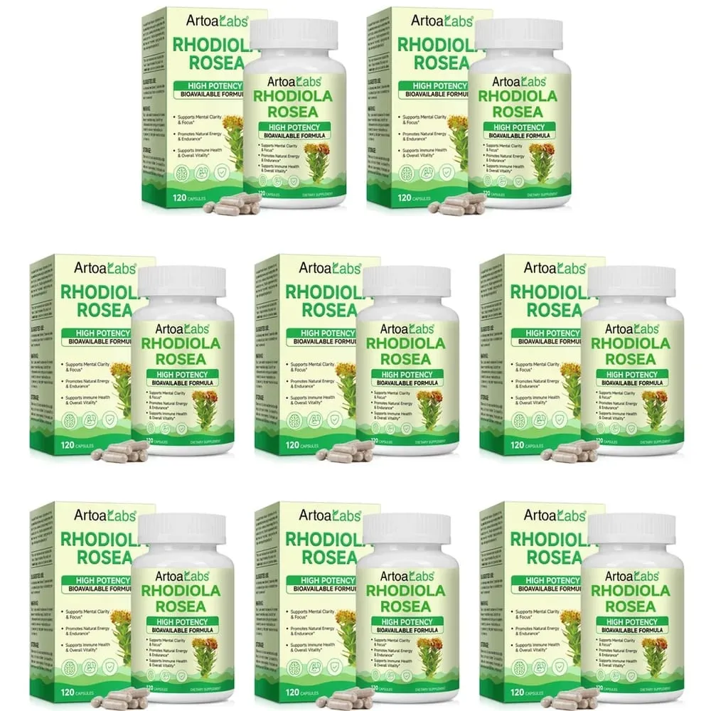 ArtoaLabs Rhodiola Rosea 500mg Capsules High Potency Supports Mental Clarity Focus Natural Energy Endurance 120 Vegan Capsules — image 12