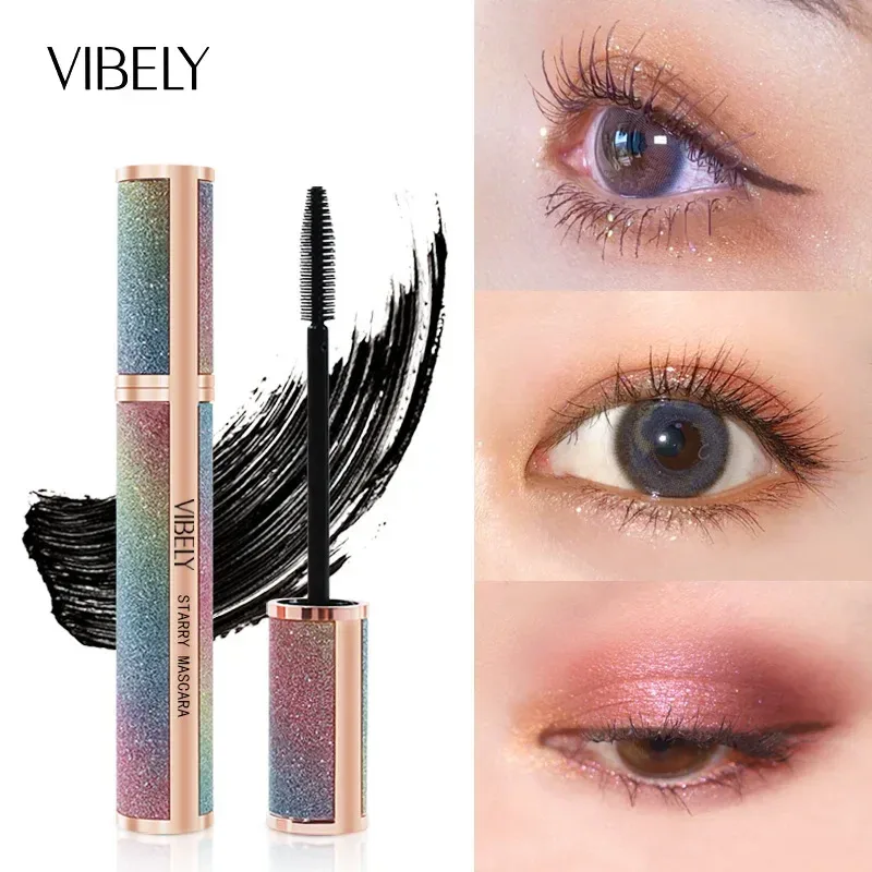 Diamond 4D Mascara Silk Fiber مقاوم للماء طويل رمش تمديد إطالة سميكة الماسكارا السوداء منتجات مكياج العين مستحضرات التجميل — image 8