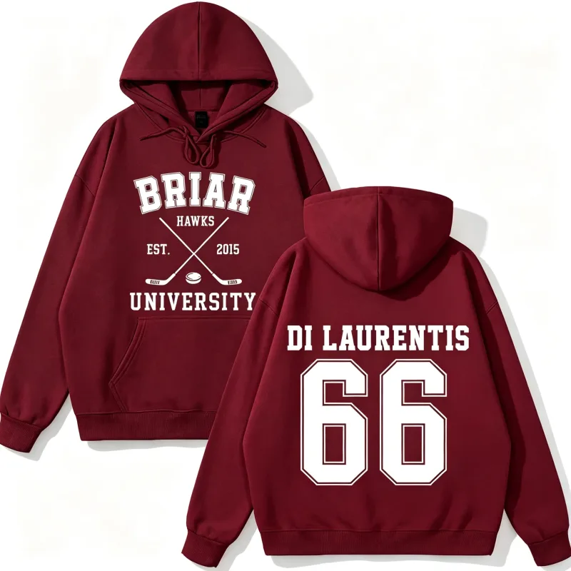 Di Laurentis 66 Off Campus TV Series Briar University Hoodie Men Women Clothing Fashion Winter Vintage Casual Loose Sweatshirt — image 11